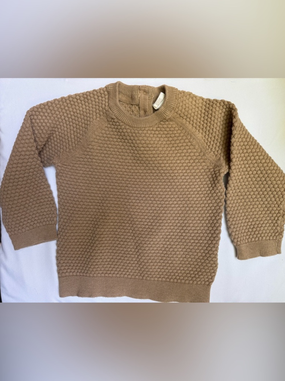 H&M Tan Textured Knit Sweater